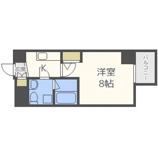 ザ・パーククロス阿波座【8階】の間取り
