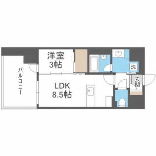 J.GRAN Court京町堀【6階】の間取り