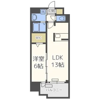 プレサンス新町ウィズ ジョイ【14階】の間取り