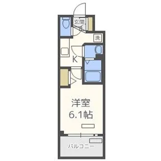 プレサンス新町ウィズ ジョイ【12階】の間取り