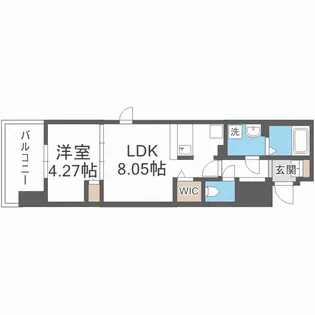 Luxe難波南【6階】の間取り