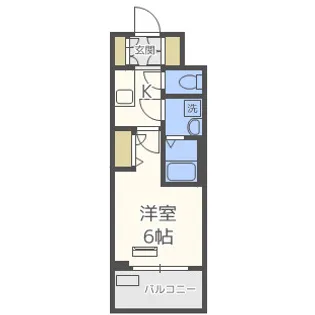 レオンコンフォート難波リオ【4階】の間取り
