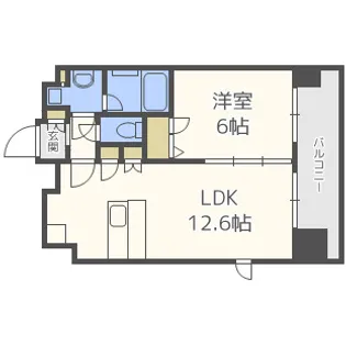 プレサンス梅田北ザ・ライブ【10階】の間取り
