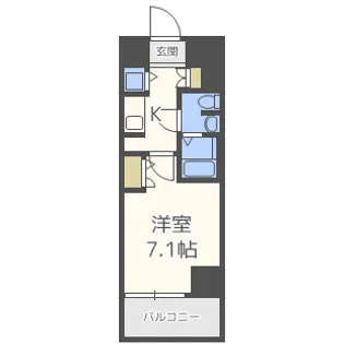 スワンズシティ大手前ソレイユ【8階】の間取り