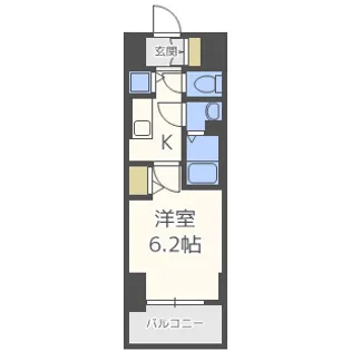 プレサンス北浜パレス【6階】の間取り