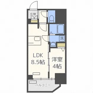 プレサンス北浜オリジン【7階】の間取り