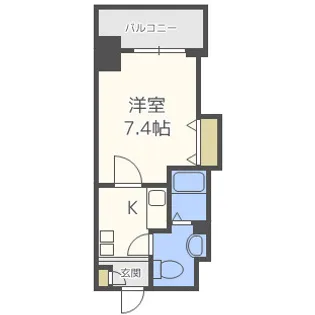 ラグゼ江戸堀【6階】の間取り