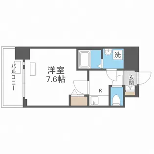 ララプレイス四天王寺前夕陽ヶ丘プルミエ【8階】の間取り