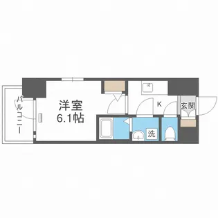 エスリード大阪プライムゲート【13階】の間取り