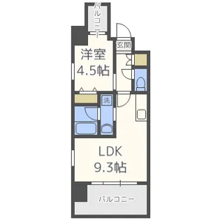 レオングラン新大阪レジデンス【13階】の間取り