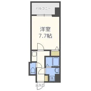 S-RESIDENCE緑橋駅前【9階】の間取り