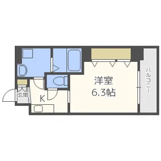 ウインズコート西中島【6階】の間取り