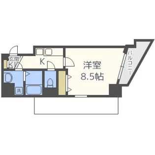 アドバンス難波レーヴ【4階】の間取り