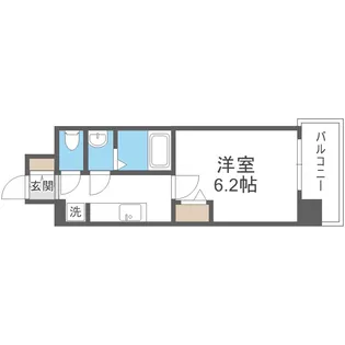 プレサンス難波デヴァンテ【6階】の間取り