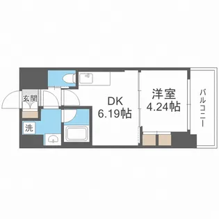 プレジオ恵美須【9階】の間取り