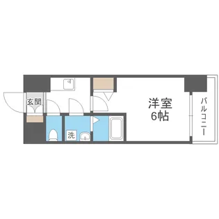 エスリード難波ALLURE【6階】の間取り