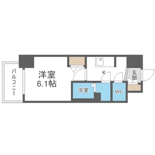 ファステート難波ヴィラント【8階】の間取り