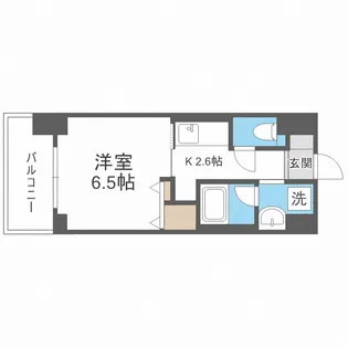 エレガントレジデンス中之島【7階】の間取り