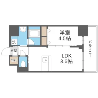 S-RESIDENCE福島diverse【10階】の間取り