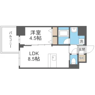 S-RESIDENCE福島diverse【6階】の間取り