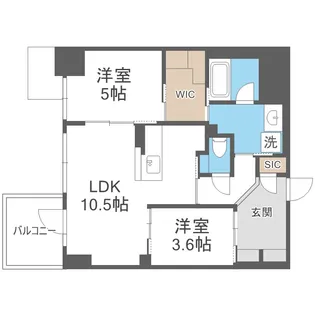 S-RESIDENCE福島diverse【7階】の間取り