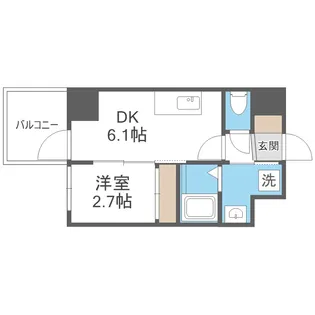 セレニテ新大阪グランデ ミリュー【8階】の間取り