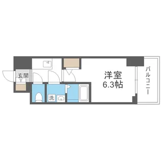 エスリードレジデンス大阪谷町ザ・マークス【3階】の間取り