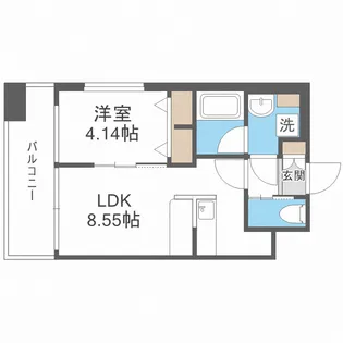 プレジオ城北【7階】の間取り