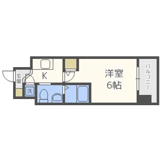 エスリード新梅田ノースポイント【6階】の間取り