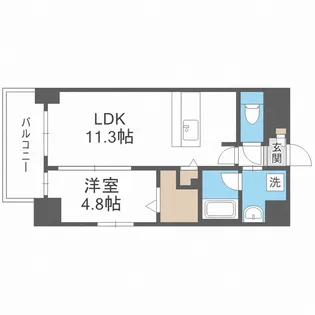 ティーズガーデン【7階】の間取り