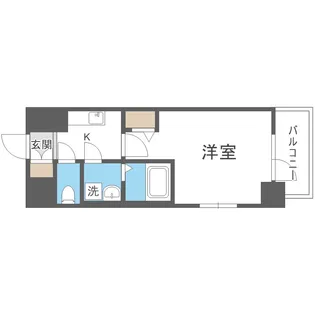 エスリードザ・カレント大阪【8階】の間取り