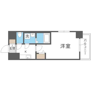 エスリードザ・カレント大阪【7階】の間取り