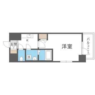 エスリードザ・カレント大阪【7階】の間取り