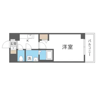 エスリードザ・カレント大阪【6階】の間取り