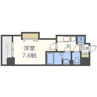 Luxe玉造Ⅱ【12階】の間取り