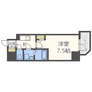 エスリード阿波座ラグジェ【7階】の間取り