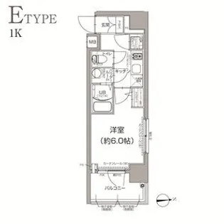 エスリード阿波座ラグジェ【15階】の間取り