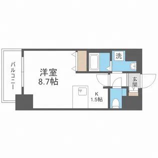プレサンス阿波座ステーションフロント【14階】の間取り