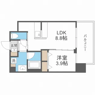 プレジオ弁天町ASIAN【4階】の間取り