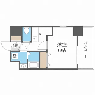 エスリード難波ザ・メゾン【3階】の間取り