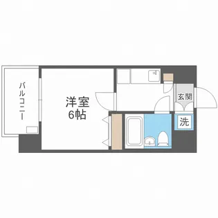 フォーリアライズ難波フィデル【6階】の間取り