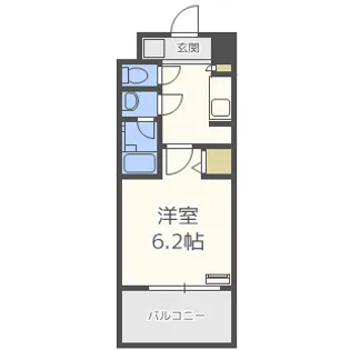 スプランディッド難波Ⅱ【12階】の間取り