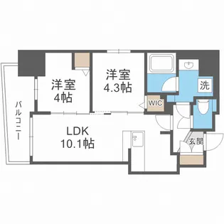 セレニテフラン野田阪神駅前【11階】の間取り
