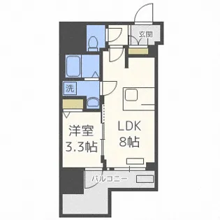 プレサンス北浜オリジン【6階】の間取り