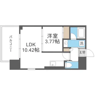 プレジオ弁天町【610号室】の間取り