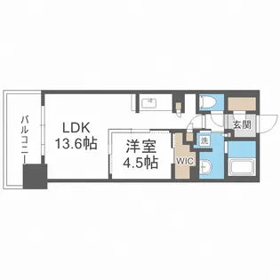 OPUS RESIDENCE SHINSAIBASHI SOUTH【7階】の間取り