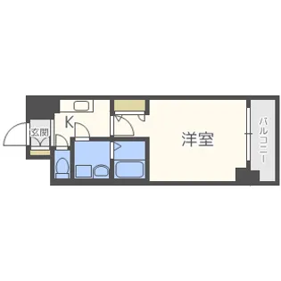 プレサンス谷町リーベ【2階】の間取り
