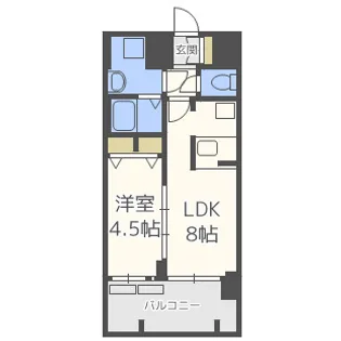 プレサンス京町堀ノース【14階】の間取り