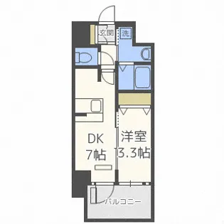 レジュールアッシュ天王寺舟橋【13階】の間取り