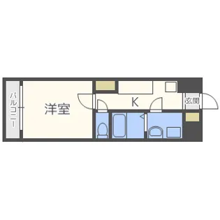 U-ro難波南【4階】の間取り